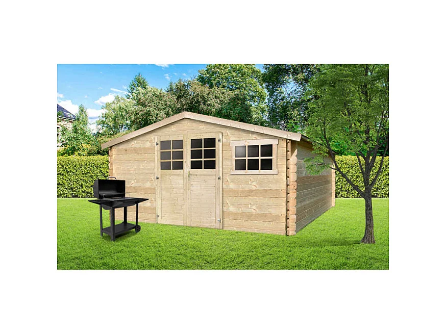 Abri de Jardin Solid VICTOR 16.22m² - 418x388cm - Madriers 28mm