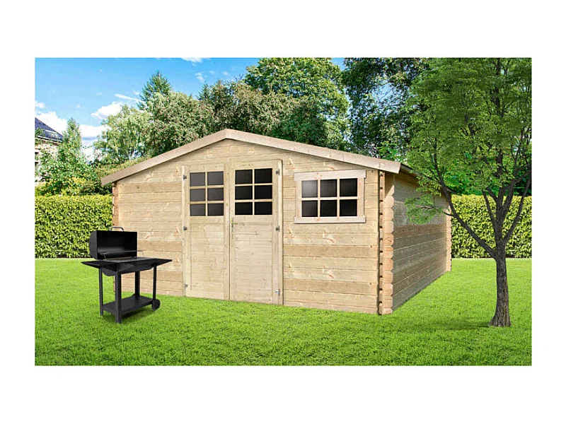 Abri de Jardin Solid VICTOR 16.22m² - 418x388cm - Madriers 28mm
