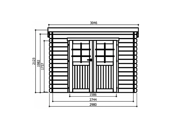 Abri de Jardin Solid Riom 7.09m² - 298x238cm