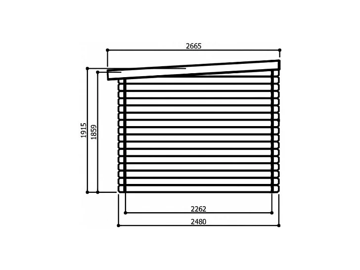 Abri de Jardin Solid Jena (7.39 m²) - 298 x 248 cm