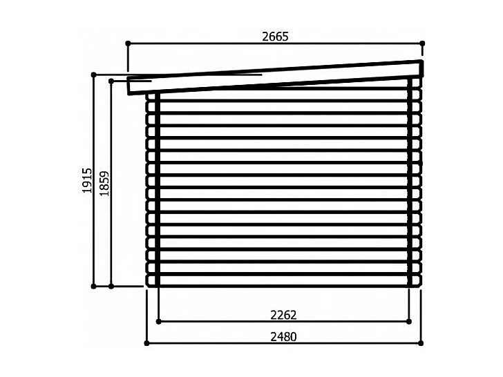 Abri de Jardin Solid Jena (7.39 m²) - 298 x 248 cm