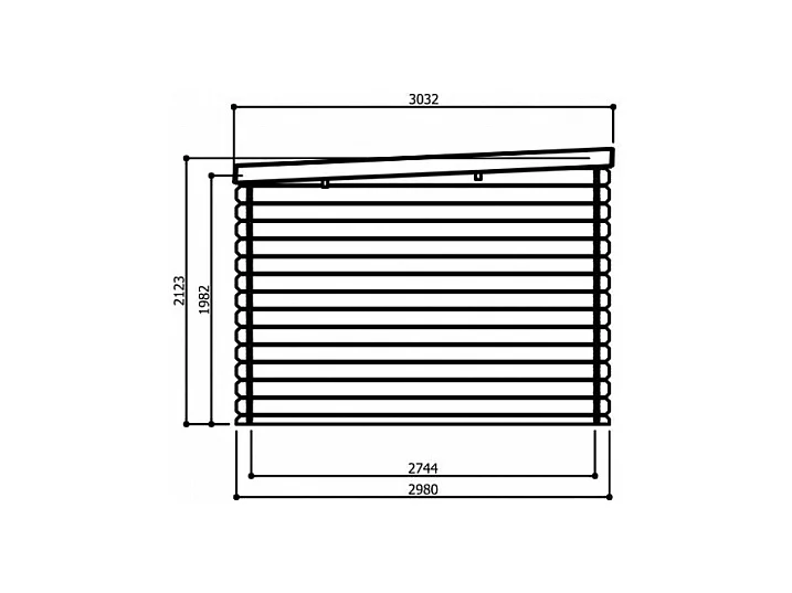Abri Jardin Solid Brest (8.88 m²) - Bois Imprégné 298 x 298 cm