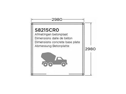 Abri Jardin Solid Brest (8.88 m²) - Bois Imprégné 298 x 298 cm