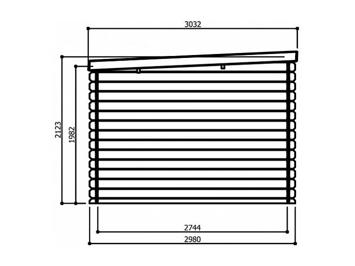 Abri Jardin Solid Brest (8.88 m²) - Bois Imprégné 298 x 298 cm
