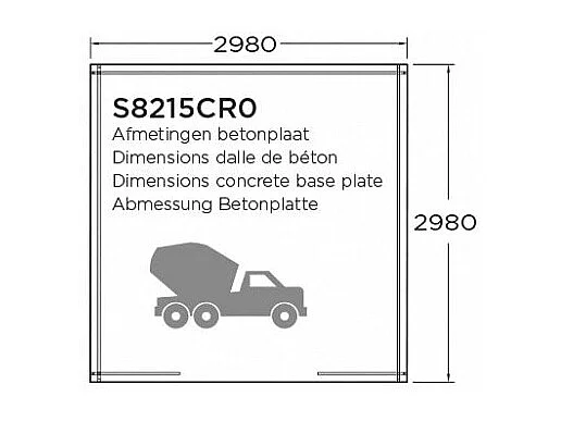 Abri Jardin Solid Brest (8.88 m²) - Bois Imprégné 298 x 298 cm