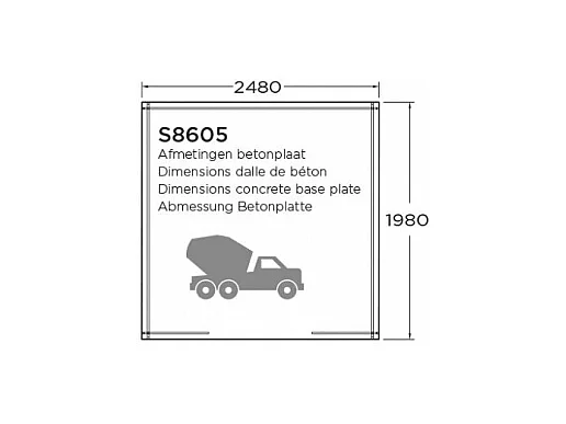 Abri de Jardin Solid STENDAL - 4.91m² - 248x198cm
