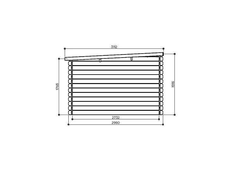 Abri Jardin Solid KALANI 11.56m² - 388x298cm - Madriers 34mm