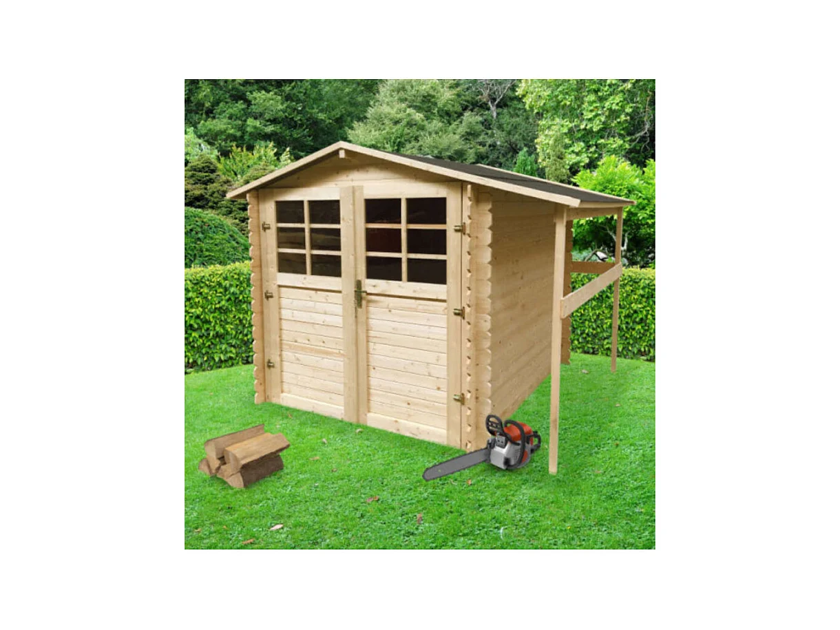 Abri Jardin Solid Céline 3.92m² - 19mm avec Appentis - x cm