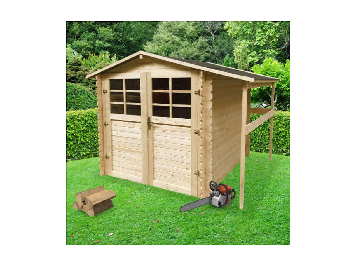 Abri Jardin Solid Céline 3.92m² - 19mm avec Appentis - x cm