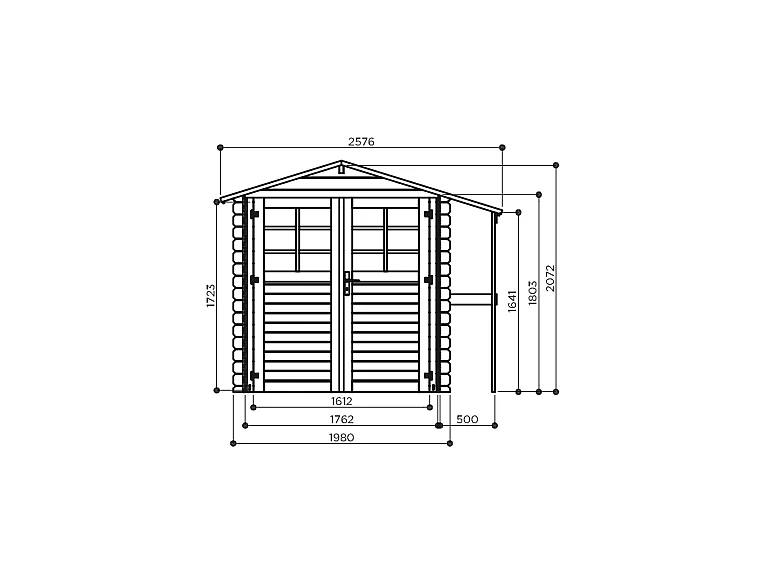 Abri Jardin Solid Céline 3.92m² - 19mm avec Appentis - x cm