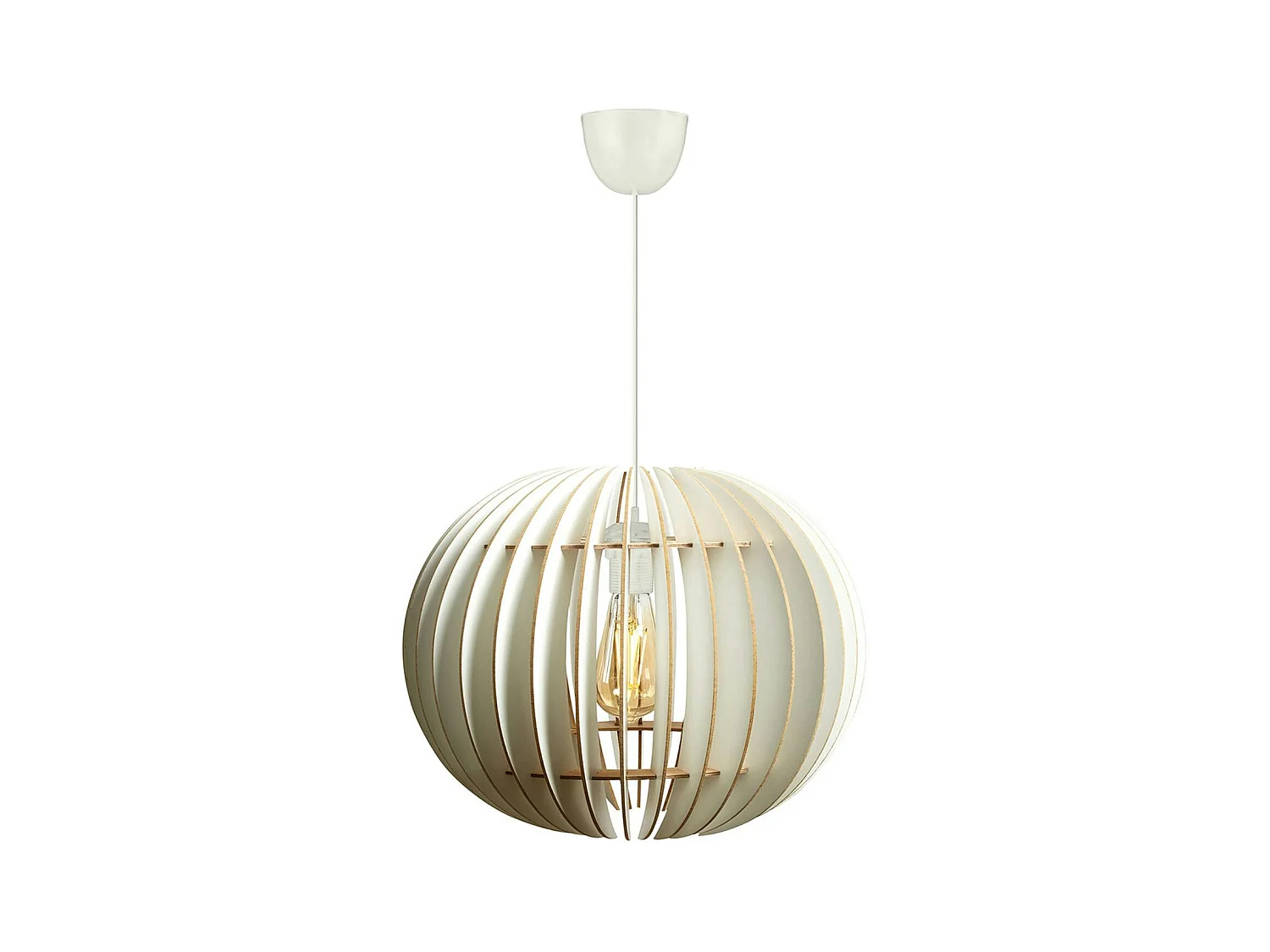 Suspension blanche design - forme ronde ø36 cm BIEL