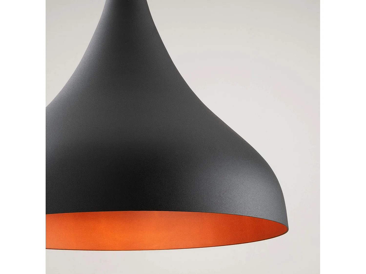 Suspension noire brossée – intérieur brun doré, 41 cm SILE