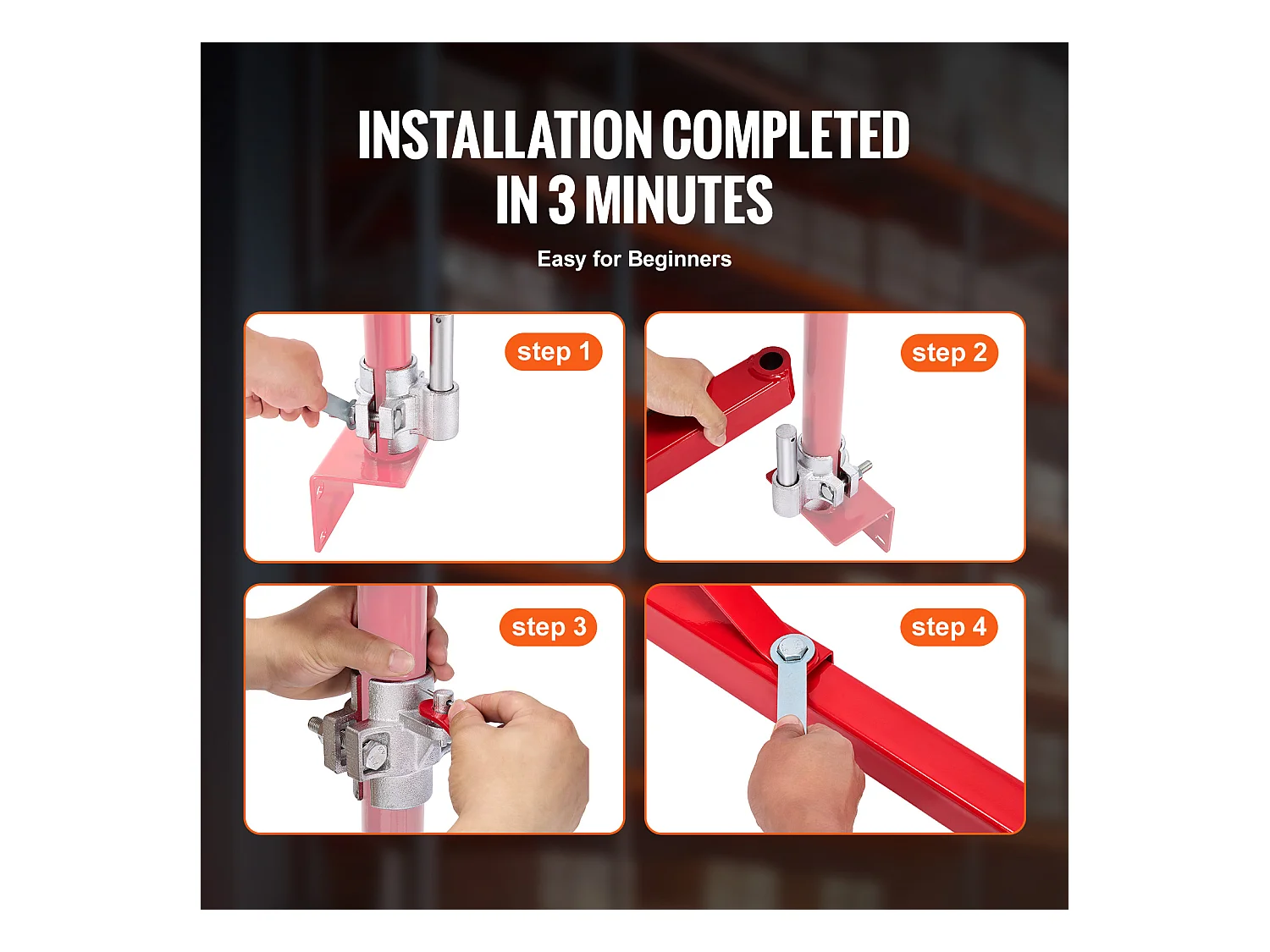 Bras de Support SucceBuy de Palan Électrique, Charge Maximale de 599 kg, Support Pivotant pour Échafaudage