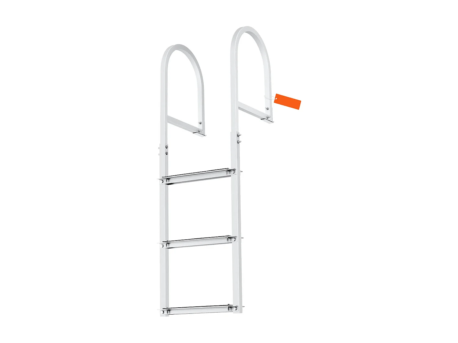 Échelle en Aluminium SucceBuy, Échelle de Quai, 3 Marches Amovibles, Capacité de Charge de 227 kg