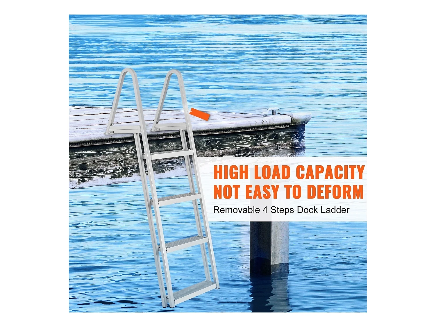 Échelle en Aluminium SucceBuy, Amovible, 4 Marches, Charge de 159 kg