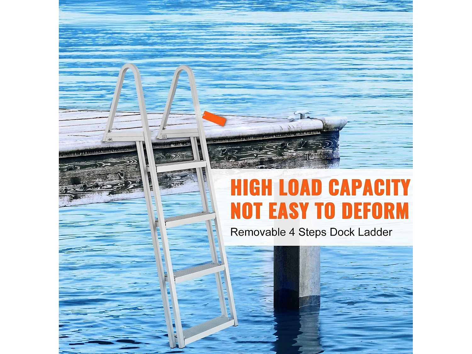 Échelle en Aluminium SucceBuy, Amovible, 4 Marches, Charge de 159 kg