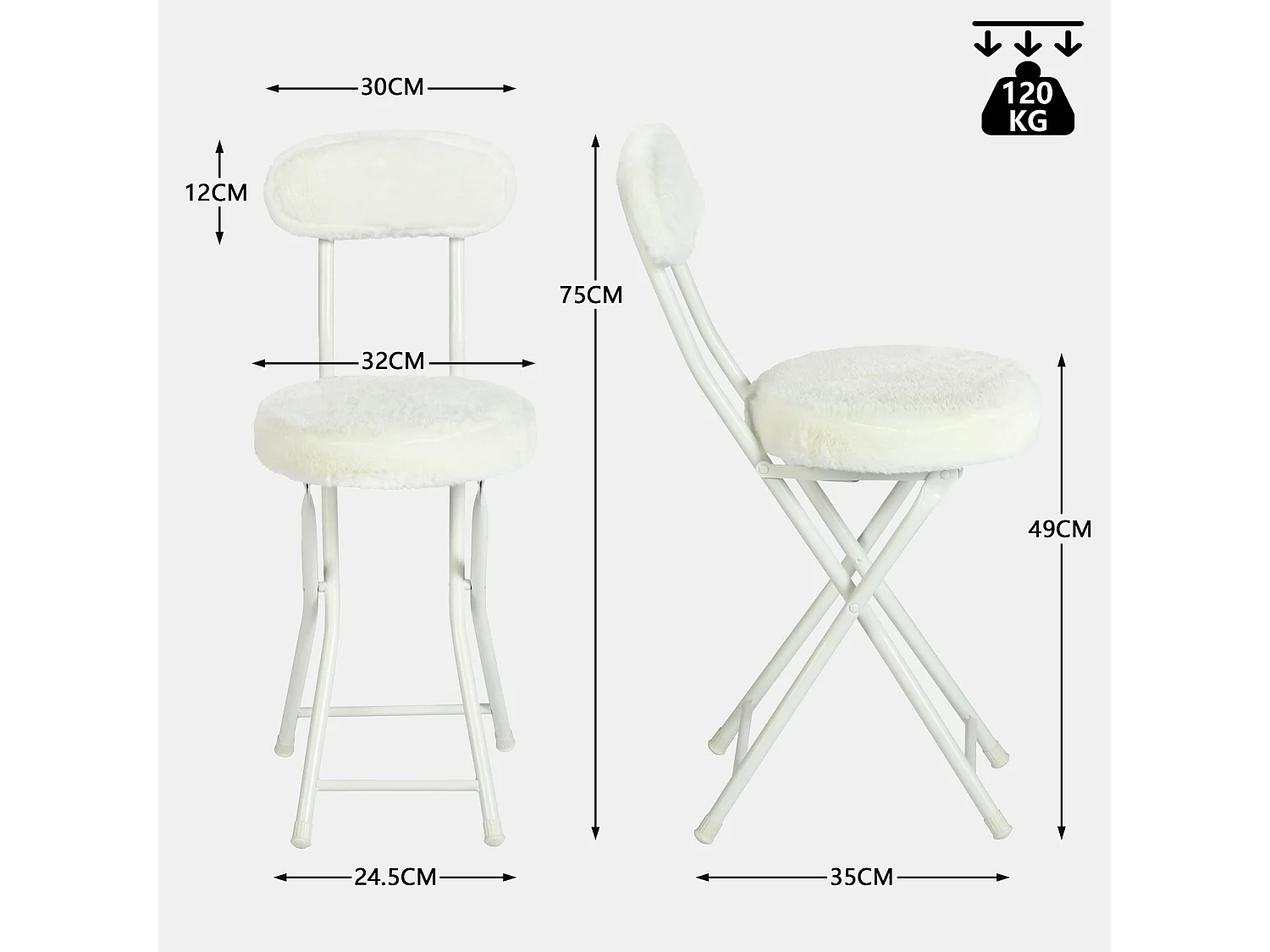 Ensemble table à manger ronde avec 4 chaises ERNST