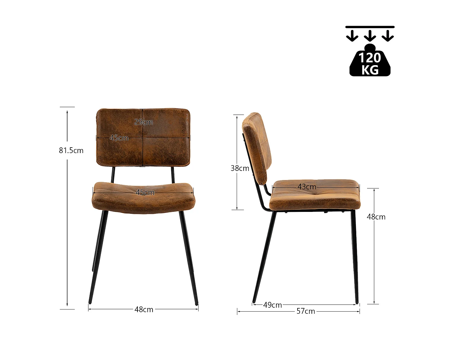 Ensemble table à manger ronde avec 4 chaises