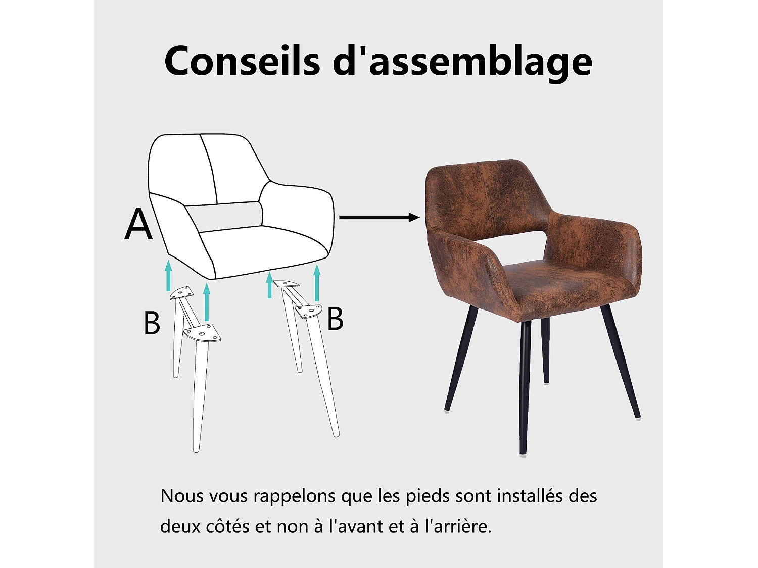 Ensemble table à manger ronde avec 2 chaises CROMWELL