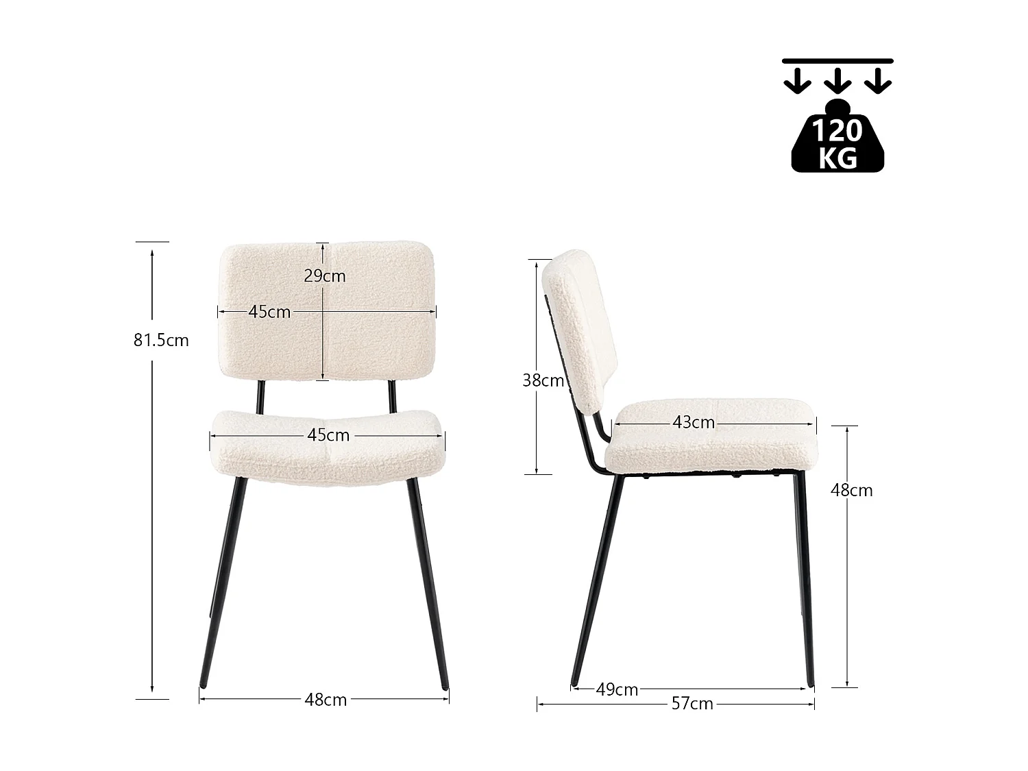 Ensemble table à manger ronde avec 4 chaises