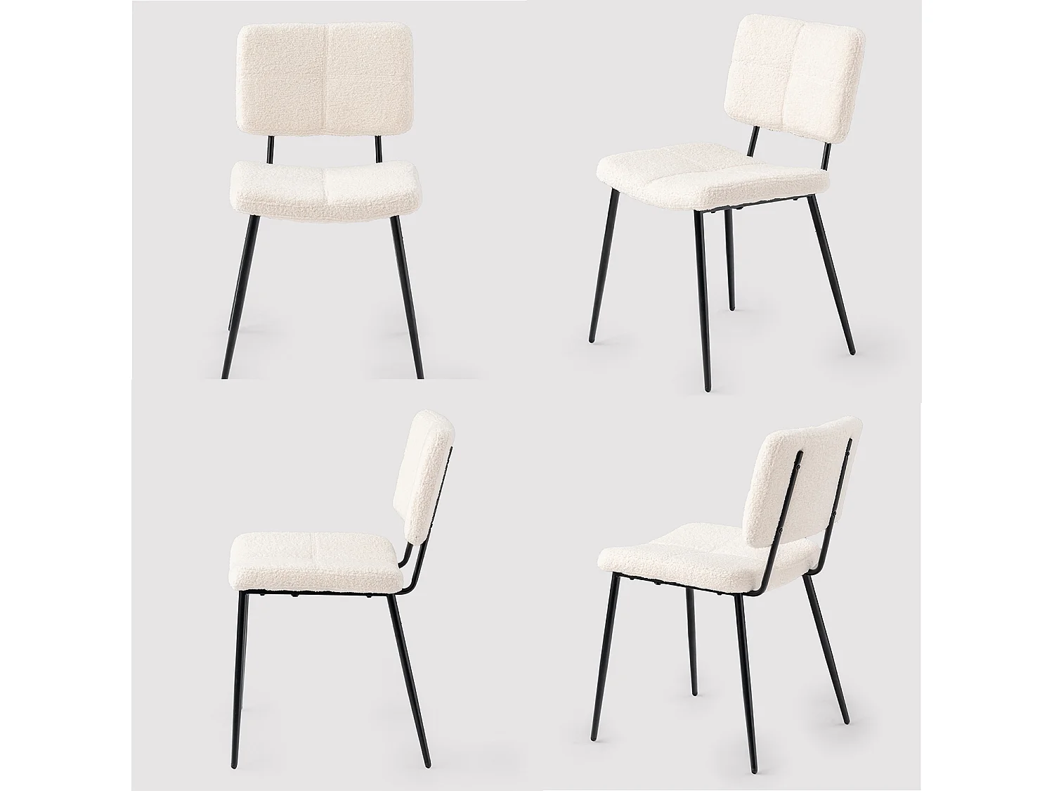 Ensemble table à manger ronde avec 4 chaises