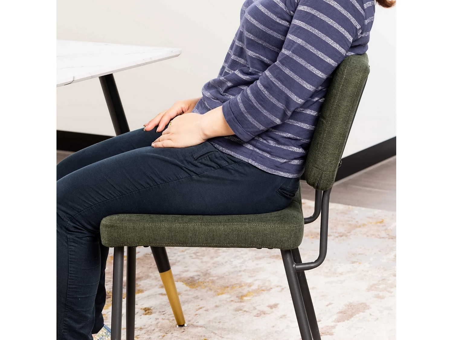 Ensemble table à manger ronde avec 2 chaises