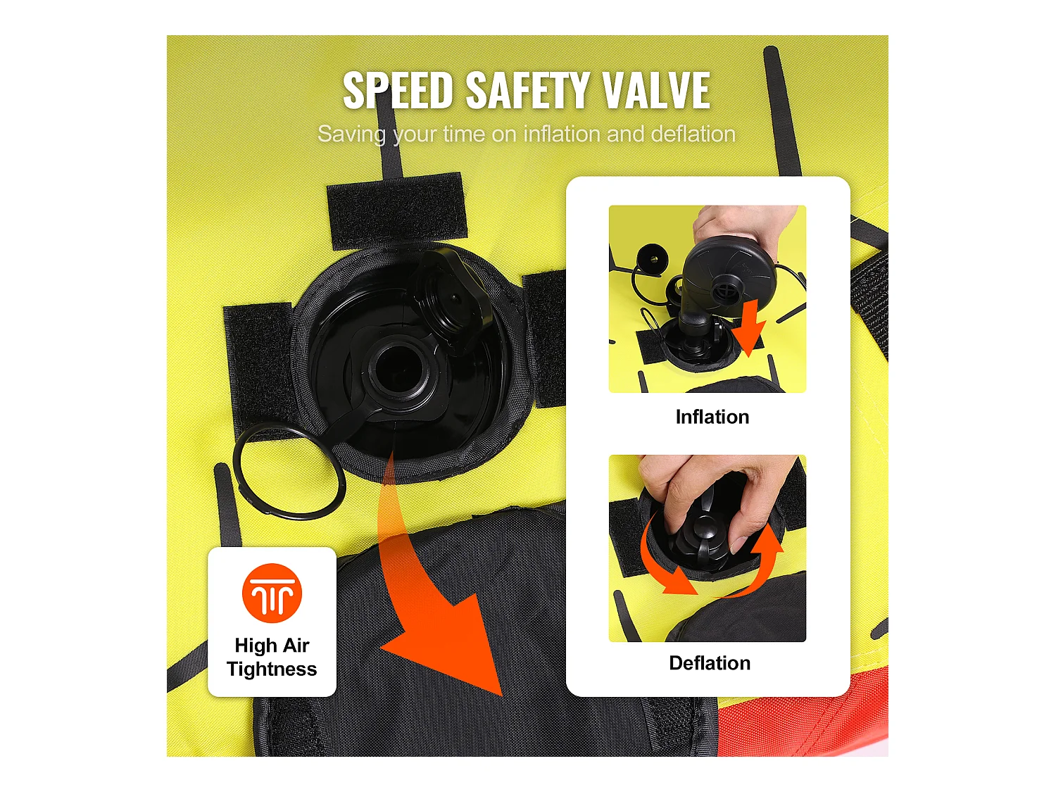 Schleppbare Luftmatratze SucceBuy, für 1–3 Personen, 231 kg, Schlepprohr für Boot