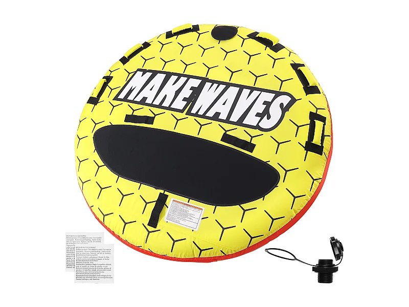 Bouée Tractée Gonflable SucceBuy, pour 1 à 3 Passagers, 231 kg, Tube Remorquable pour Bateau