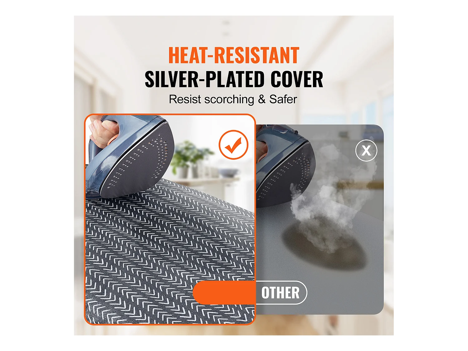 Planche à Repasser de Table SucceBuy, 59,4 x 36,6 cm, Planche à Repasser Compacte, Housse Résistante à la Chaleur