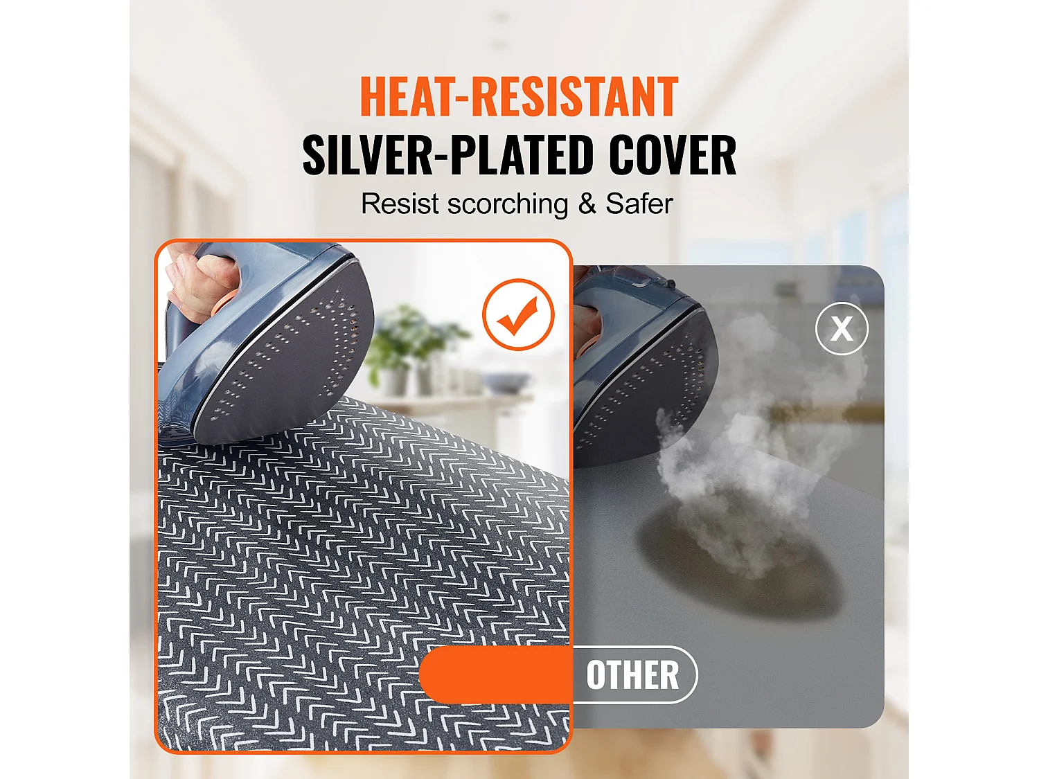 Tisch-Bügelbrett SucceBuy, 59,4 x 36,6 cm, Kompaktes Bügelbrett, Hitzebeständige Hülle