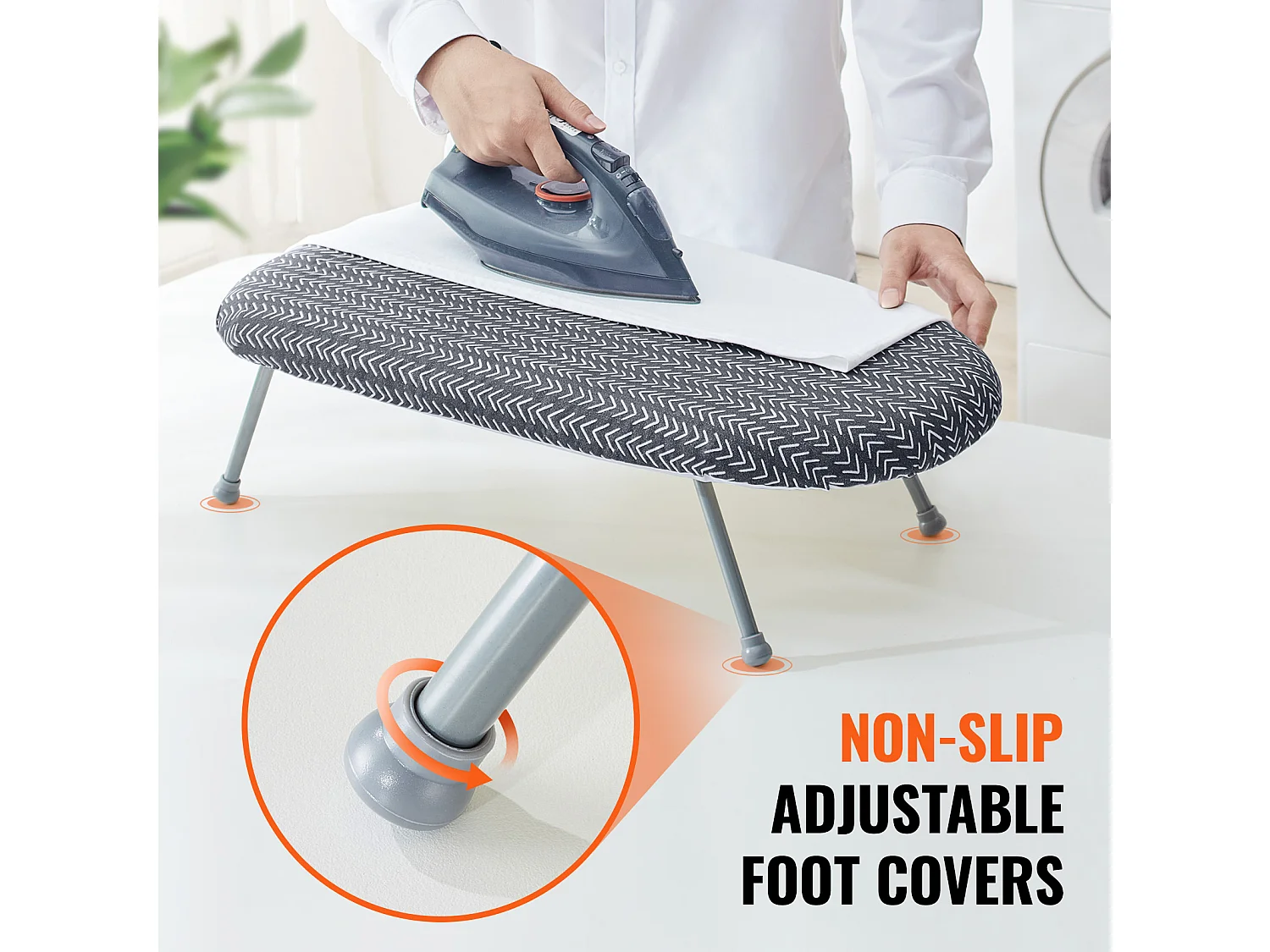 Tisch-Bügelbrett SucceBuy, 59,4 x 36,6 cm, Kompaktes Bügelbrett, Hitzebeständige Hülle