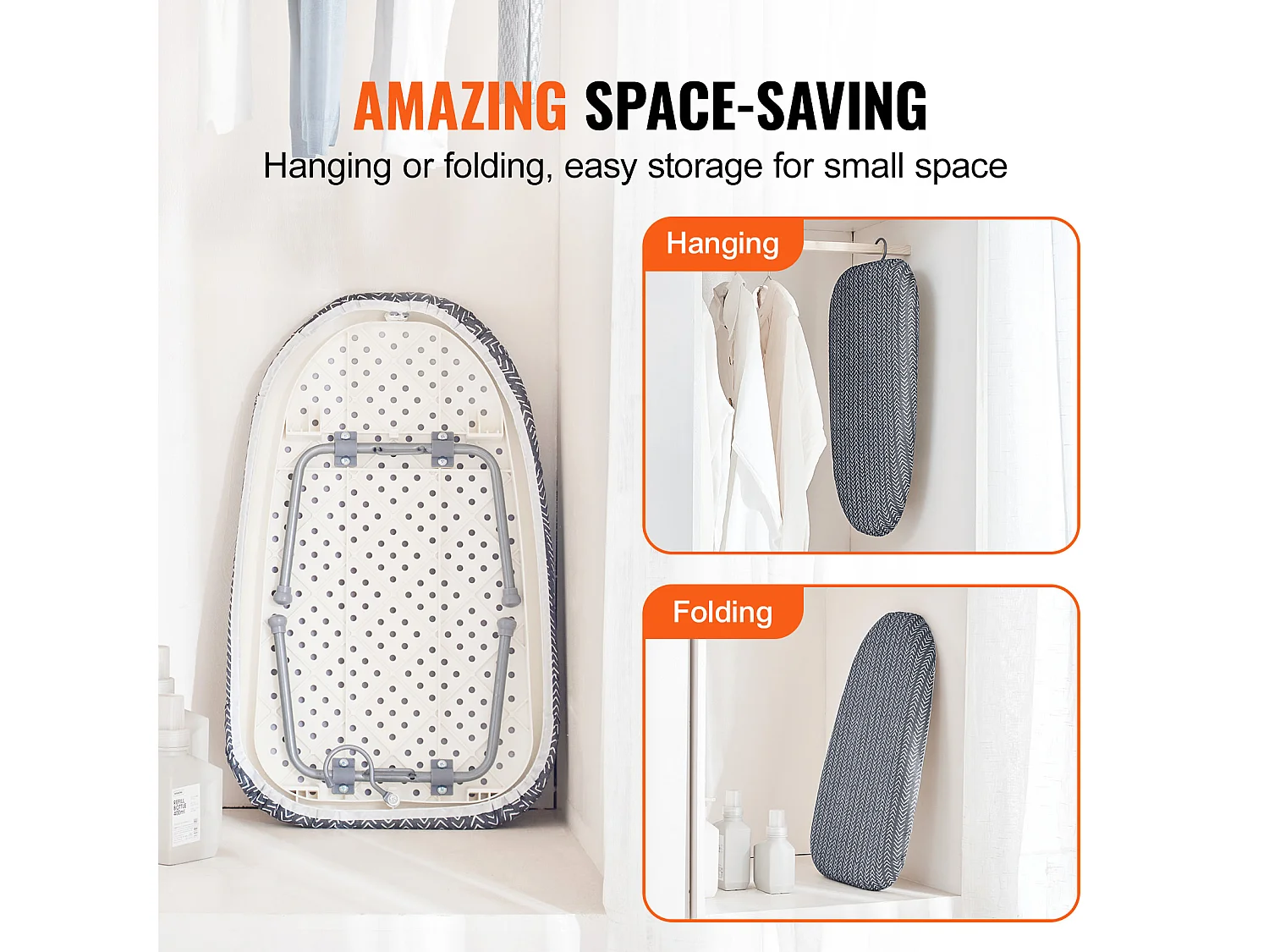 Tisch-Bügelbrett SucceBuy, 59,4 x 36,6 cm, Kompaktes Bügelbrett, Hitzebeständige Hülle