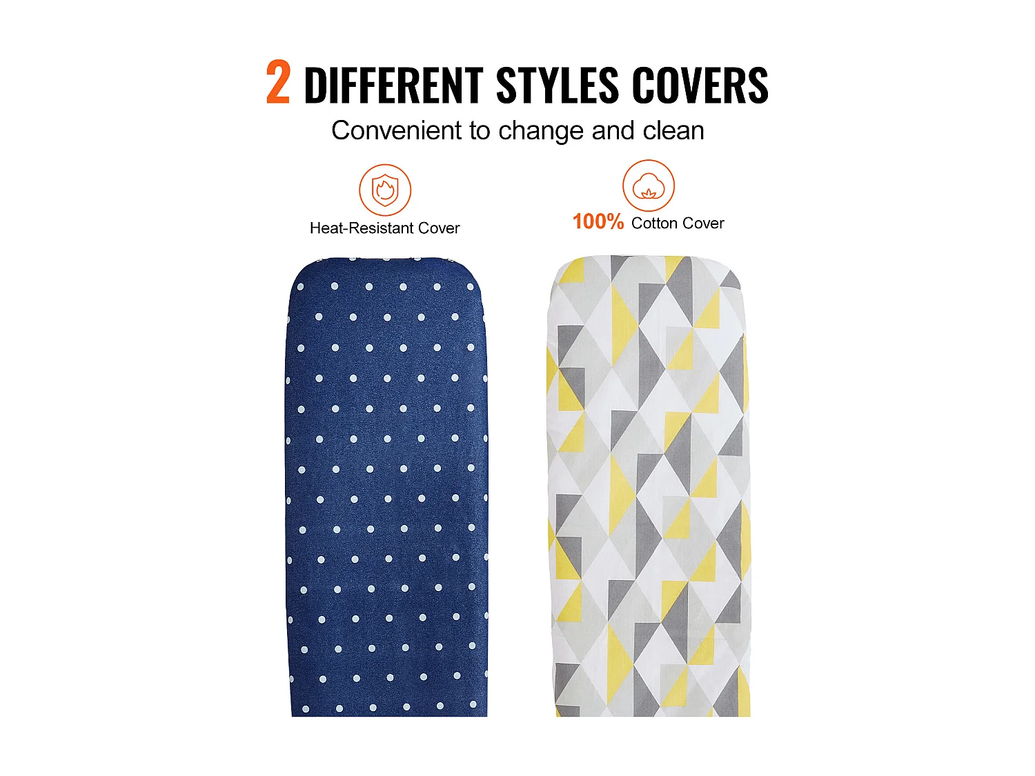 Planche à Repasser SucceBuy, avec Plateau de Rangement et Épaisseur de 4 Couches, Hauteurs Réglables