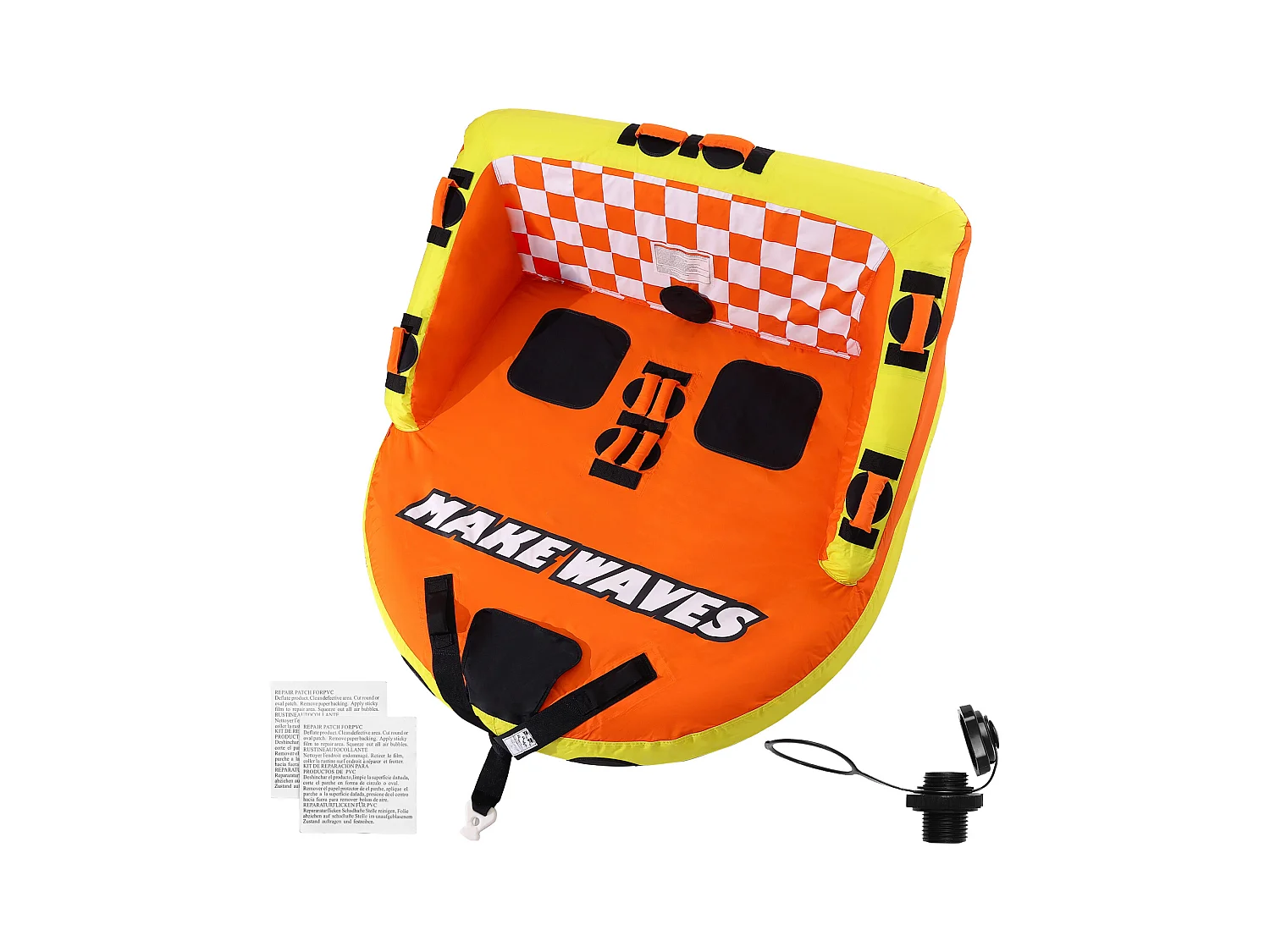 Bouée Tractée Gonflable SucceBuy, pour 1 à 2 Passagers, 154 kg, avec Sièges et Dossier