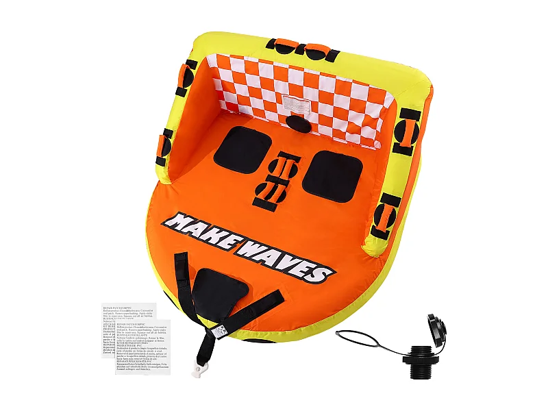 Trekbare Inflatable Buoy SucceBuy, voor 1 tot 2 Passagiers, 154 kg, met Zitten en Leuningen