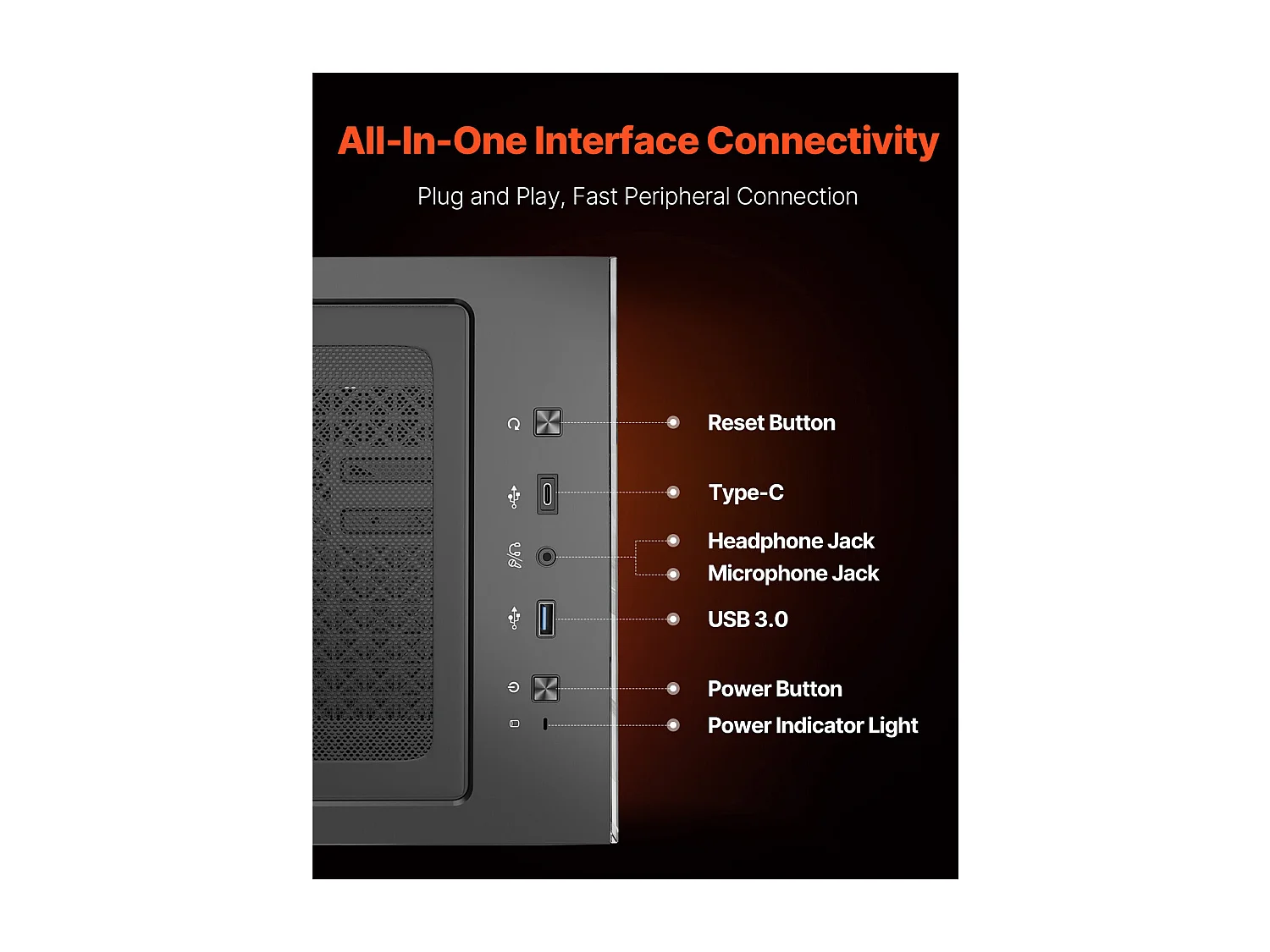 Boîtier PC Gaming SucceBuy, Panneau en Verre Trempé, Flux d'Air Optimisé, Filtre Anti-Poussière, 2 Ventilateurs de 12cm, Adapté aux GPU jusqu'à 36cm