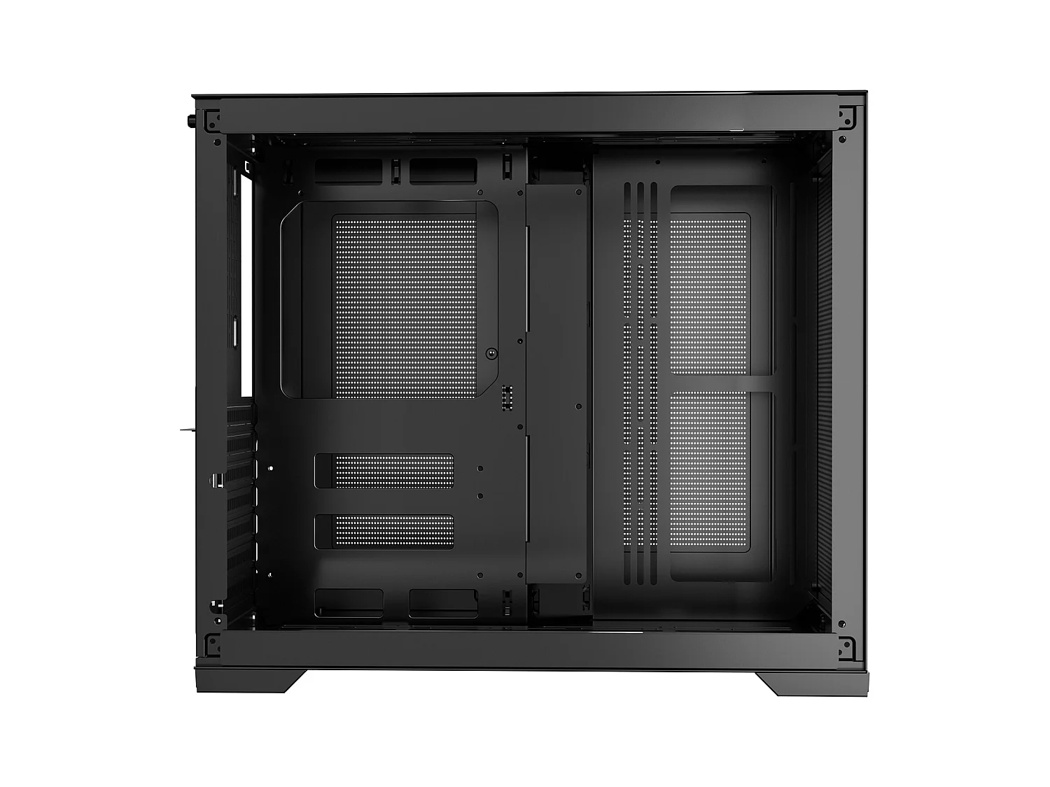 PC-behuizing SucceBuy Midi Tower, Dubbele Kamer Ontwerp, Gehard Glaspanelen, Magnetisch Stofscherm, Geschikt voor GPU tot 41 cm, Compatibel