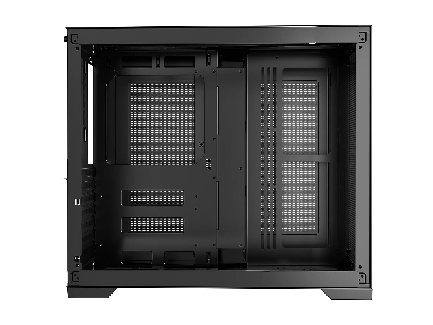 Boîtier PC SucceBuy Moyen Tour, Conception à Double Chambre, Panneaux en Verre Trempé, Cache-Poussière Magnétique, Adapté aux GPU jusqu'à 41 cm, Compatible