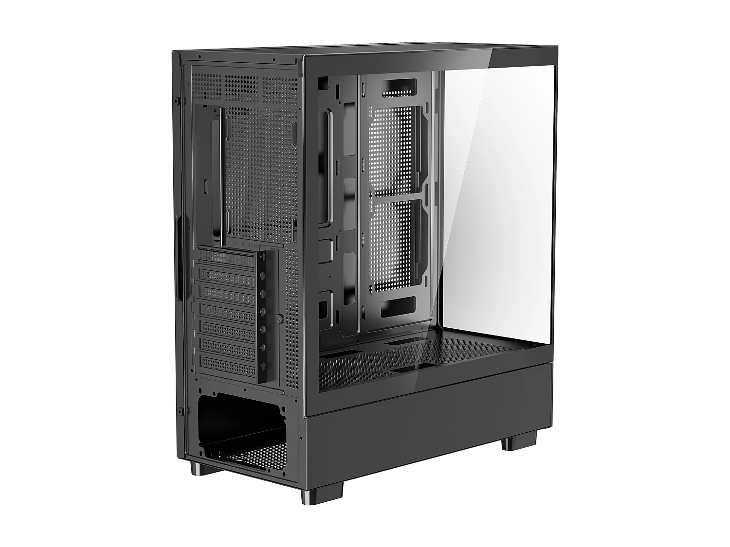 Boîtier PC Gaming SucceBuy, Panneau en Verre Trempé, Protection contre la Poussière, 6 Ventilateurs PWM ARGB de 12cm, Compatible avec les GPU jusqu'à 41cm de Long
