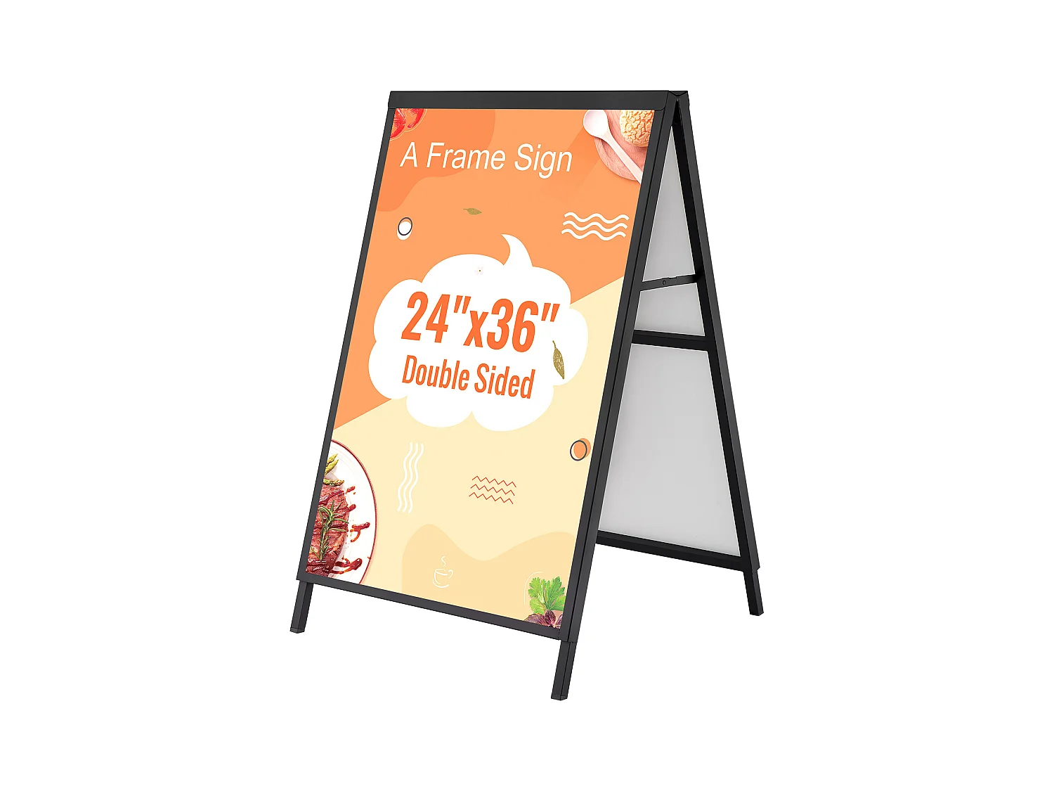 Panneau de Trottoir Extérieur SucceBuy, en Forme de A, 61 x 91 cm, Facile à Ranger et à Transporter