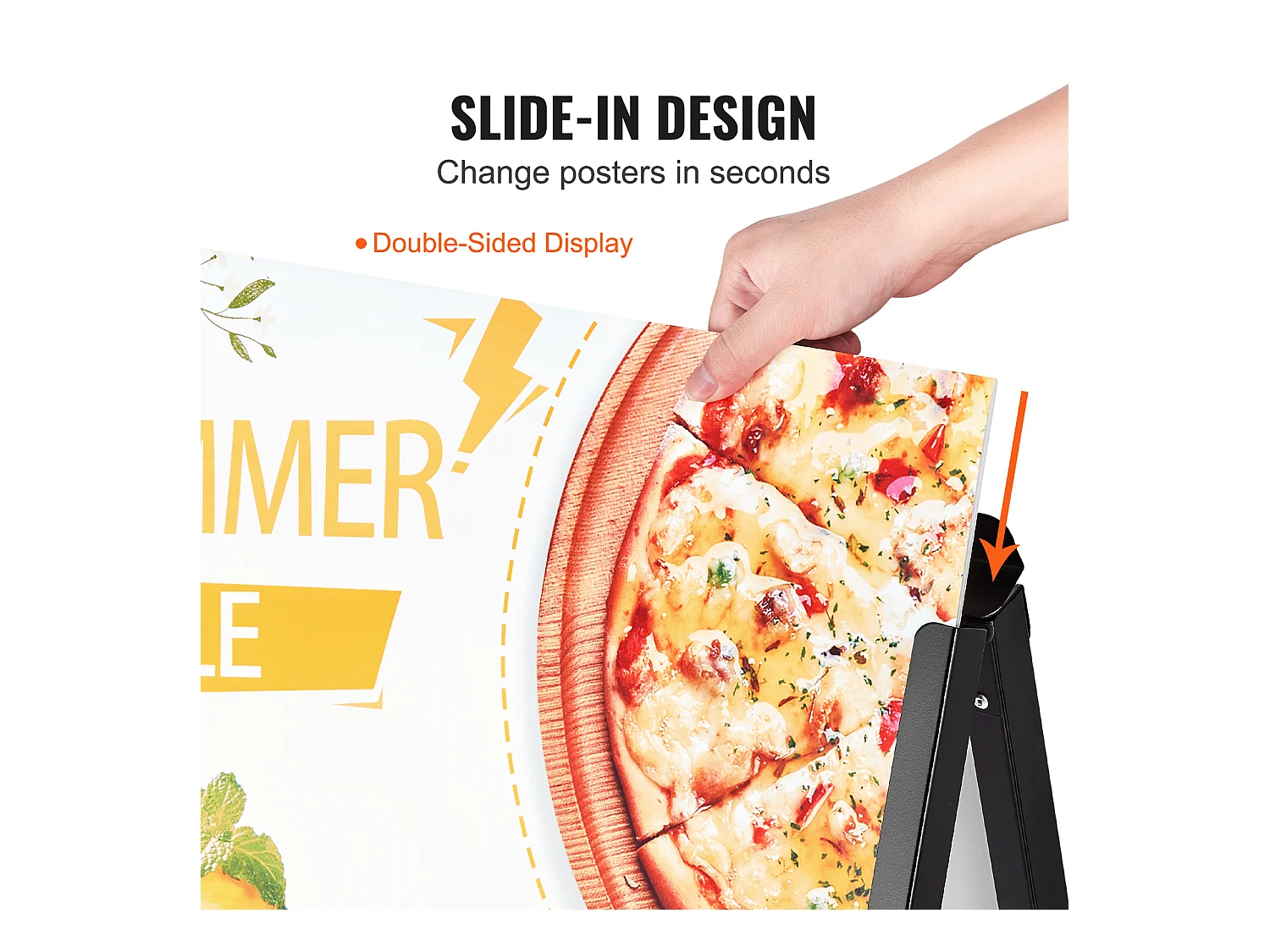 Panneau de Trottoir Extérieur SucceBuy, en Forme de A, 61 x 91 cm, Facile à Ranger et à Transporter