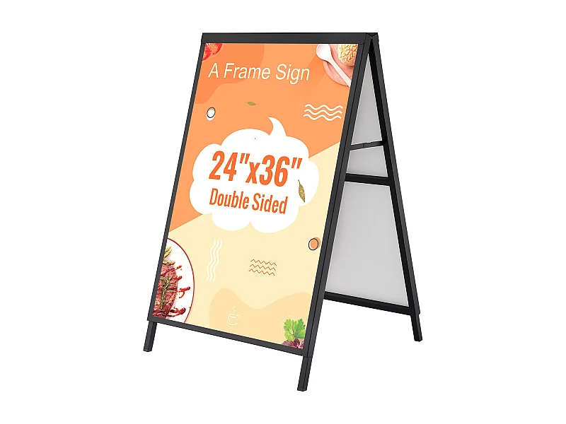 Panneau de Trottoir Extérieur SucceBuy, en Forme de A, 61 x 91 cm, Facile à Ranger et à Transporter