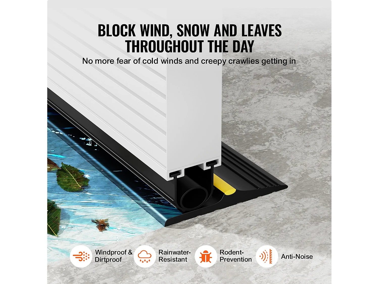 Kit de Joints de Seuil et de Bas de Porte de Garage SucceBuy 305cm - PVC de Qualité Supérieure pour une Protection Ultime