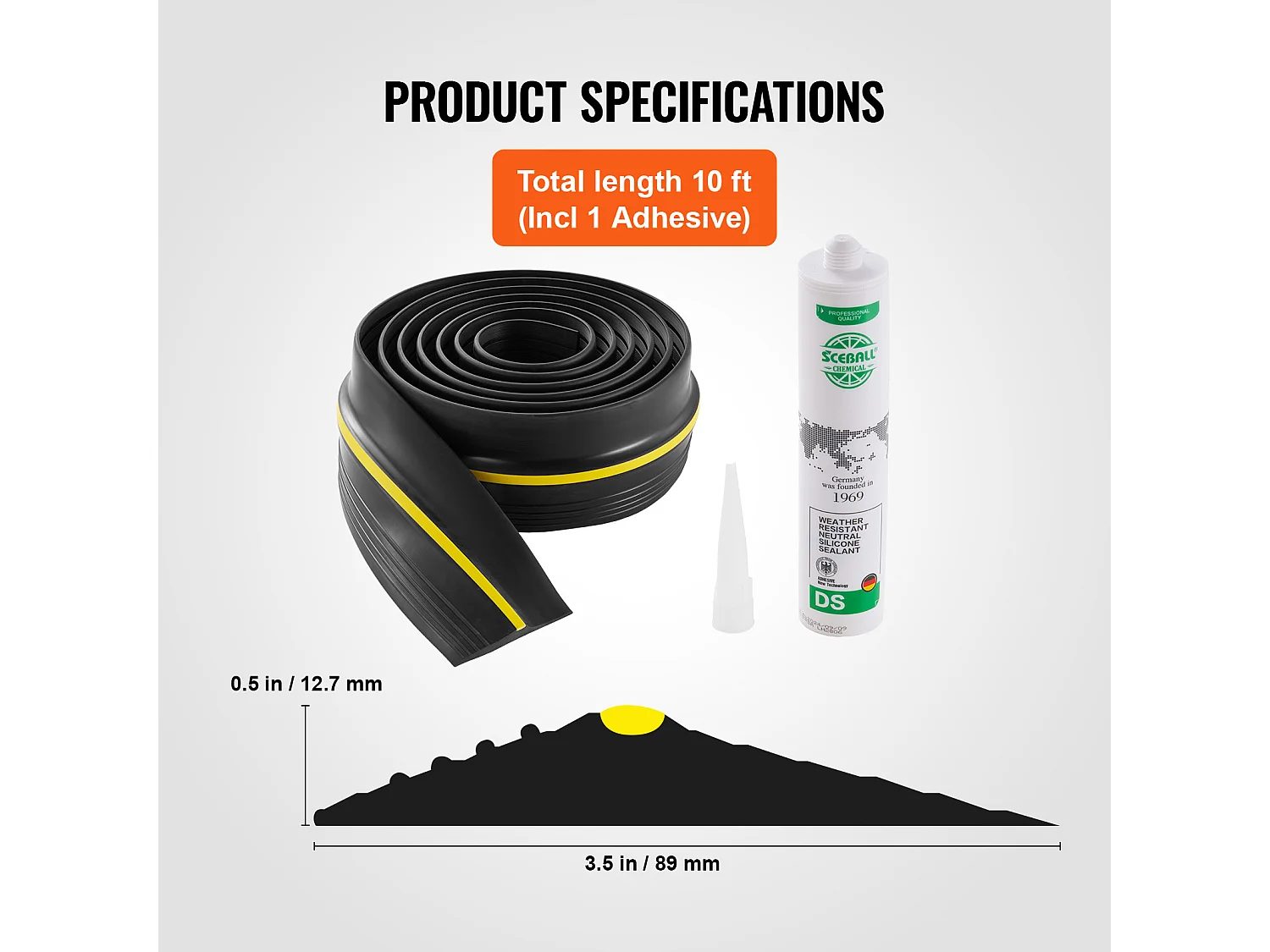 Kit de Joints de Seuil et de Bas de Porte de Garage SucceBuy 305cm - PVC de Qualité Supérieure pour une Protection Ultime
