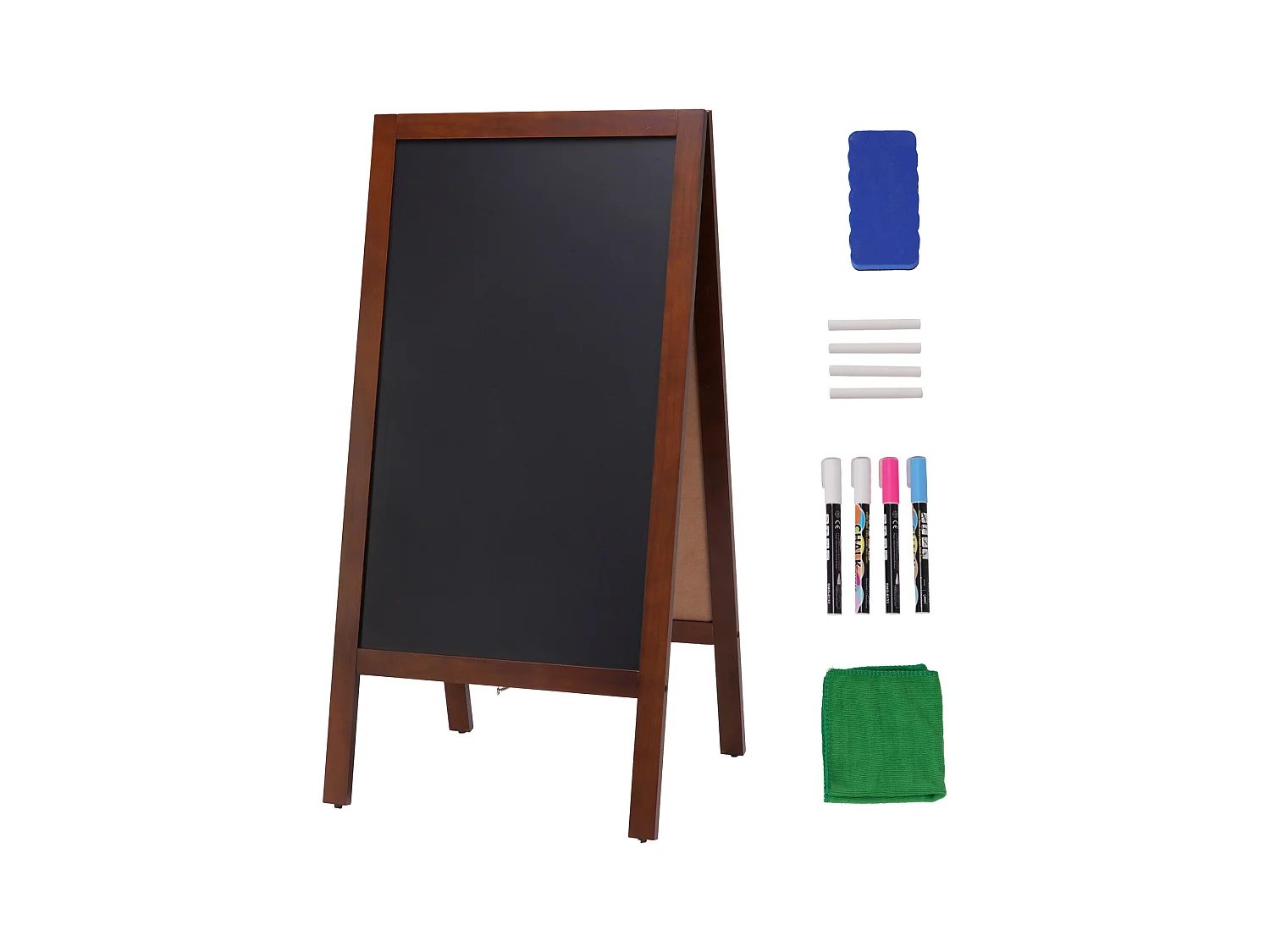 Tableau à Craie Menu Display SucceBuy, Bois A-Frame, 50,8 x 101,6 cm, Chevalet de Trottoir