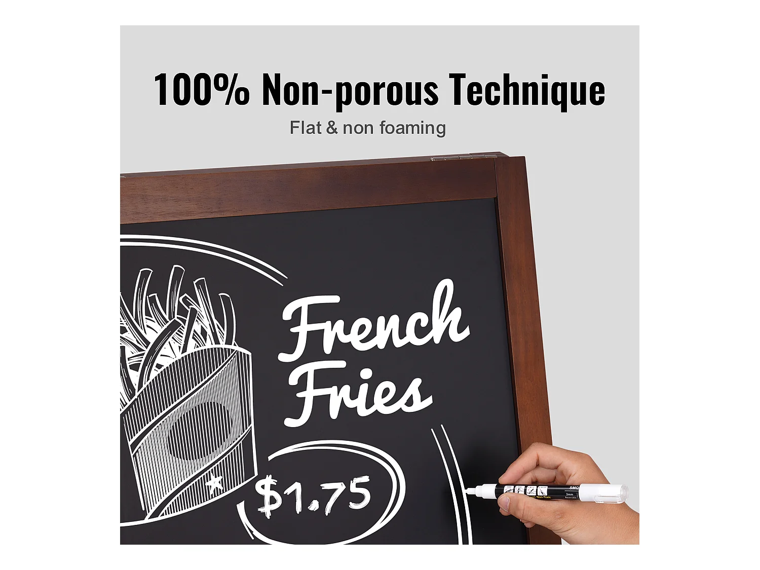 Tableau à Craie Menu Display SucceBuy, Bois A-Frame, 50,8 x 101,6 cm, Chevalet de Trottoir