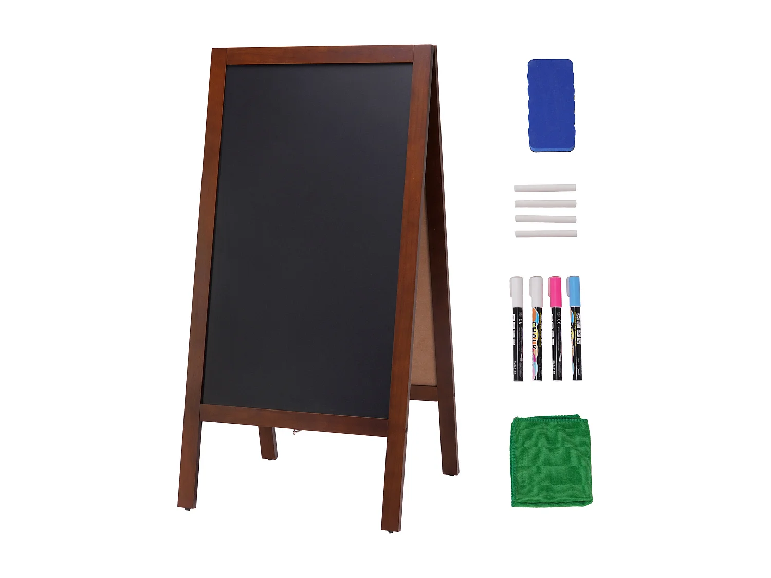 Tableau à Craie Menu Display SucceBuy, Bois A-Frame, 50,8 x 101,6 cm, Chevalet de Trottoir