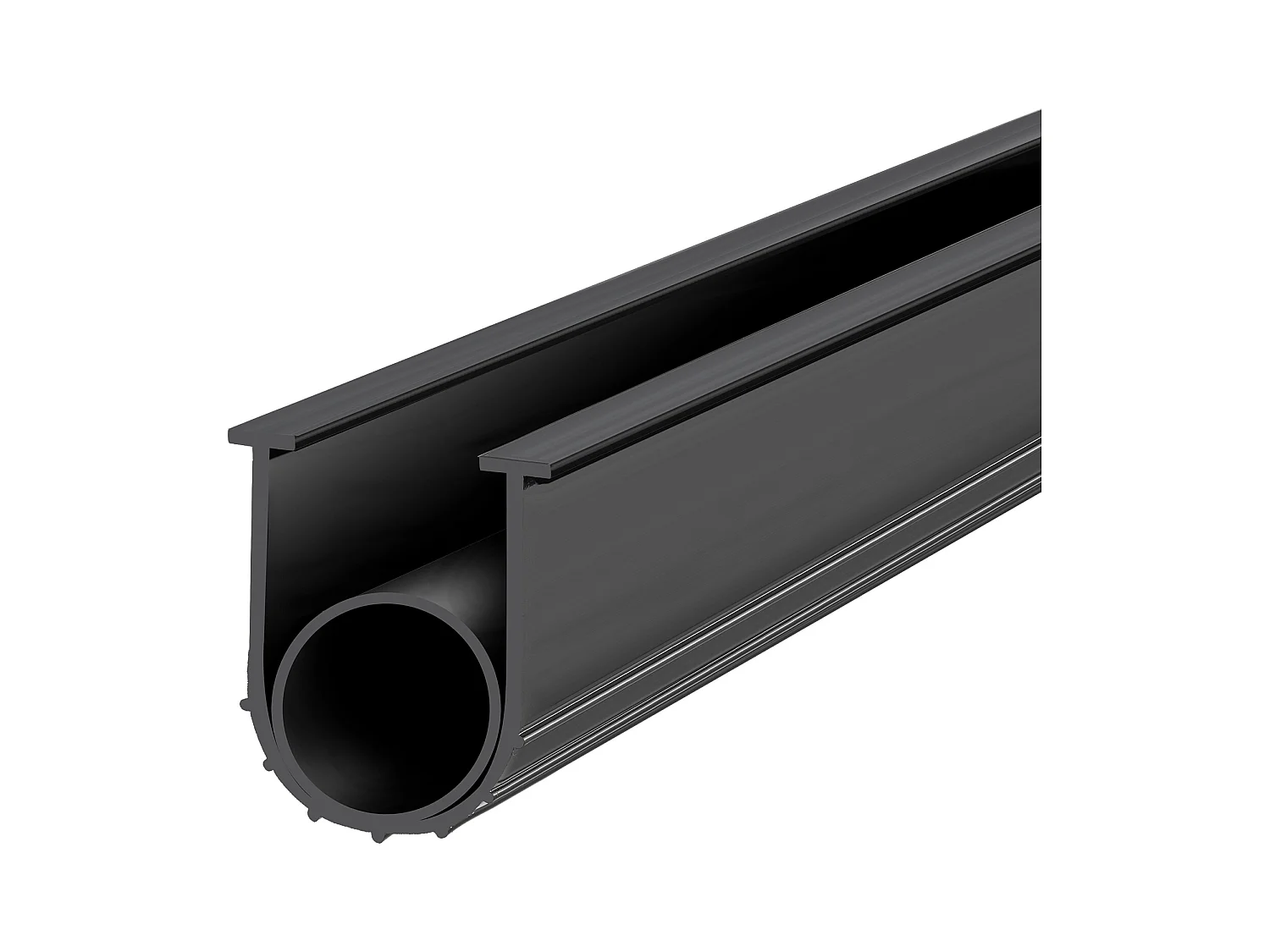 Bande d'Étanchéité SucceBuy de Garage Noirs - 305cm, Extrémité en T de 12.7/40.6cm, Bande en Caoutchouc Inférieure