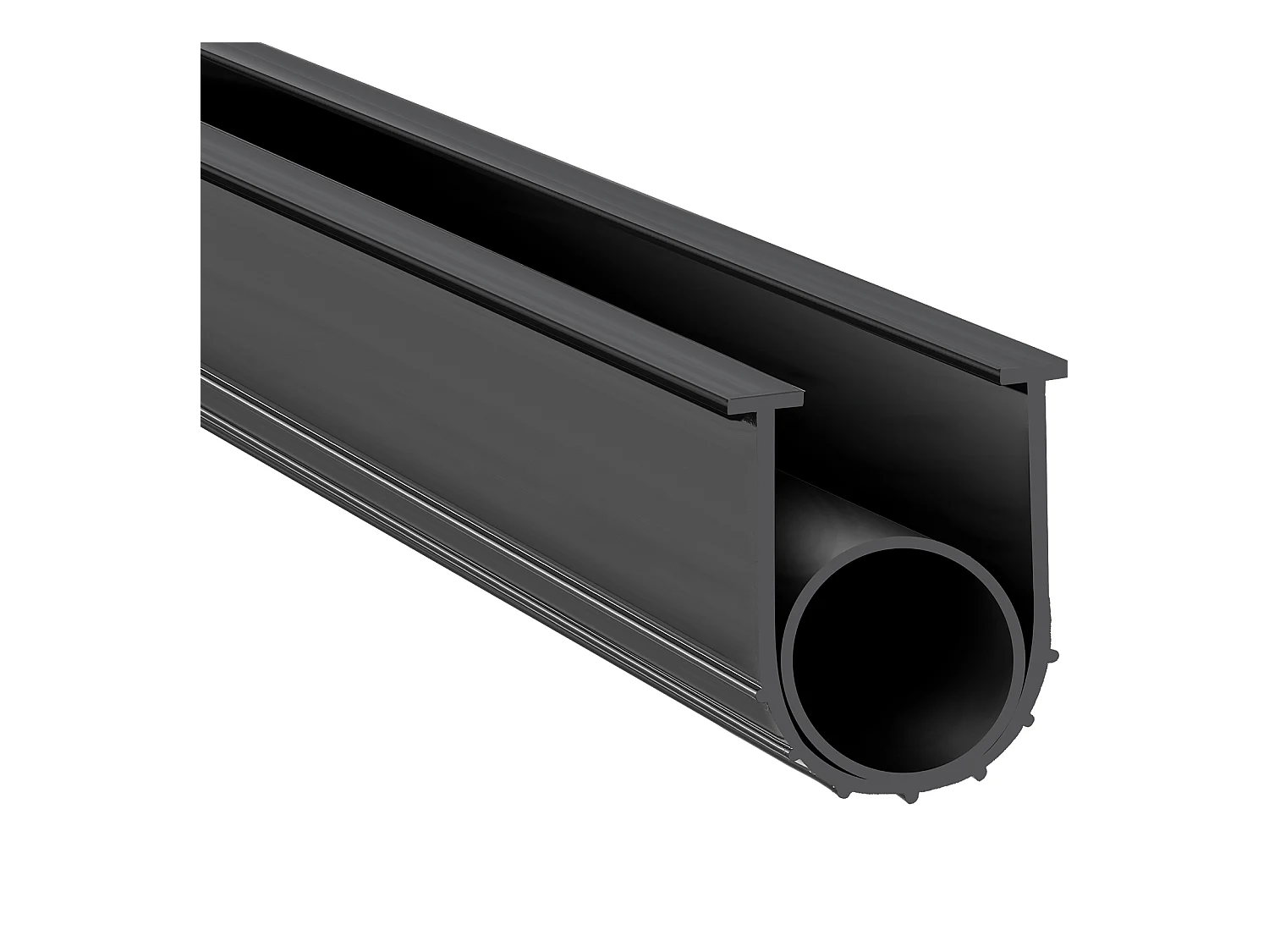 Bande d'Étanchéité SucceBuy de Garage Noirs - 305cm, Extrémité en T de 12.7/40.6cm, Bande en Caoutchouc Inférieure