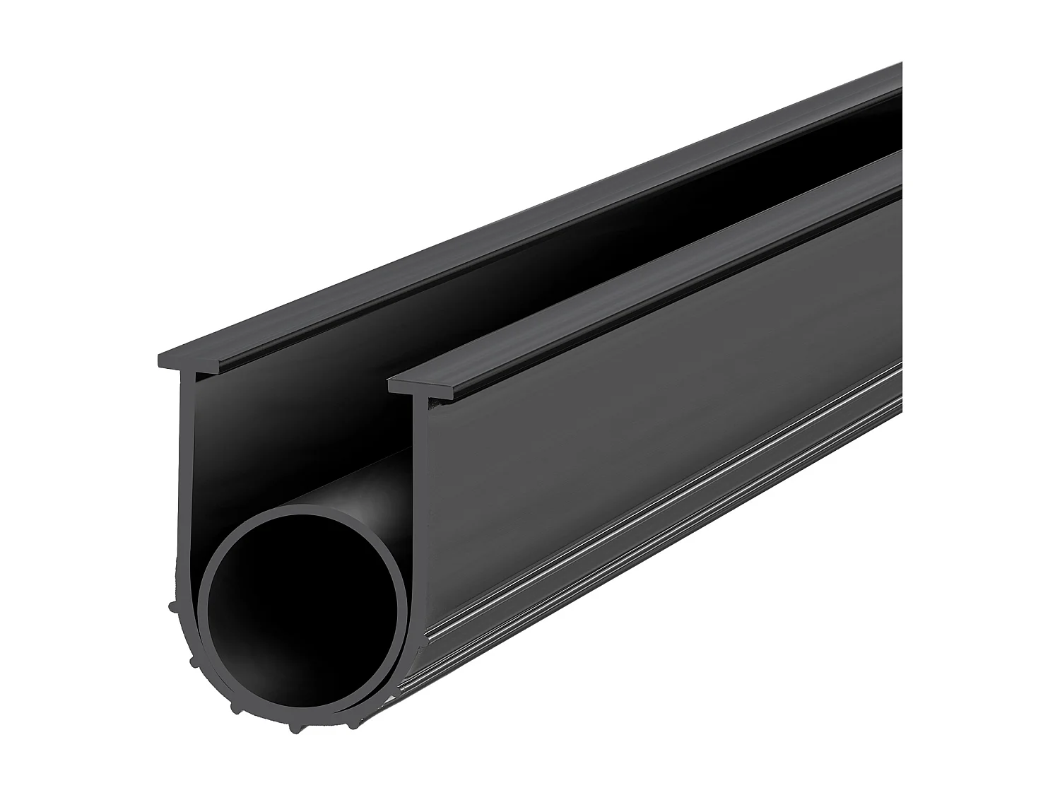 Bande d'Étanchéité SucceBuy de Garage Noirs - 305cm, Extrémité en T de 12.7/40.6cm, Bande en Caoutchouc Inférieure